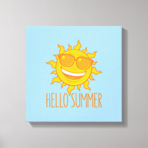 Hallo Sommersonne mit Sonnenbrille Leinwanddruck