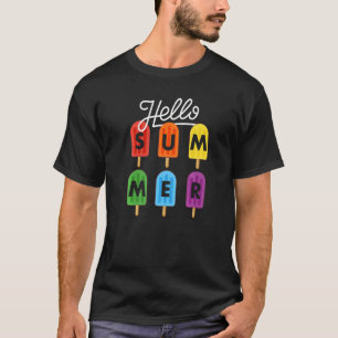 Hallo Sommerurlaub Eiscreme Ice Lolly Popsicle T-Shirt