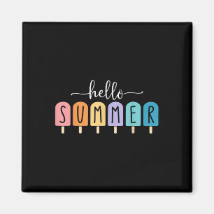 Hallo Sommerurlaub Eiscreme Popsicle Ice Lolly Magnet