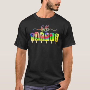 Hallo Sommerurlaub Eiscreme Popsicle Ice Lolly T-Shirt