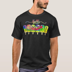 Hallo Sommerurlaub Eiscreme Popsicle Ice Lolly T-Shirt
