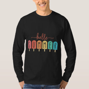 Hallo Sommerurlaub Eiscreme Popsicle Ice Lolly T-Shirt