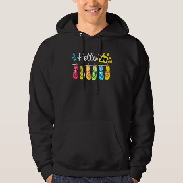 Hallo Sommerurlaub Flip Flops Aloha Hawaii Strand Hoodie (Vorderseite)