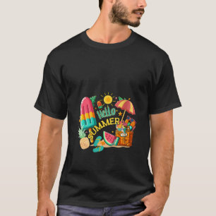 Hallo Sommerurlaub Frauen Eiscreme Lover Popsi T-Shirt