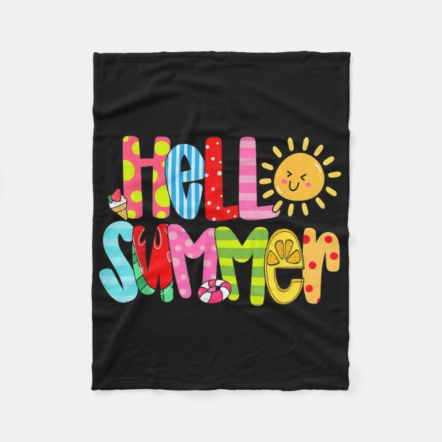 Hallo Sommerurlaub Ice Fleecedecke (Vorderseite)