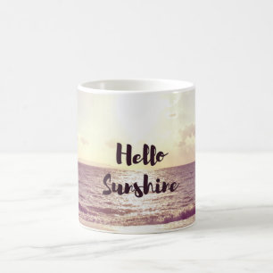 "Hallo Sonnenschein-" Foto-Zitat Kaffeetasse