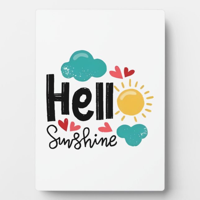 Hallo Sonnenschein Fotoplatte (Vorderseite)