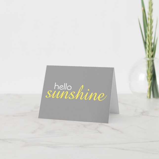 "Hallo Sonnenschein" (freier Raum nach innen) Karte (Vorderseite)