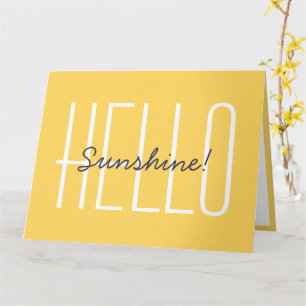 Hallo Sonnenschein Gelb Süße Fröhliche Typografie  Karte
