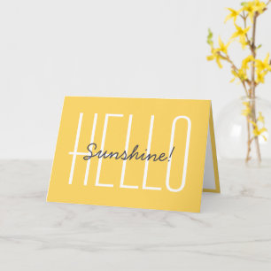 Hallo Sonnenschein Gelbe Typografie Notiz Karte