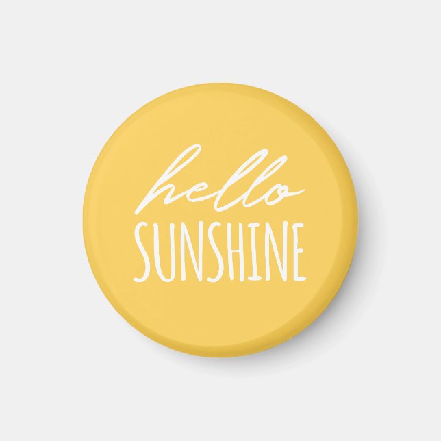 Hallo Sonnenschein Gelber Magnet (Vorne)