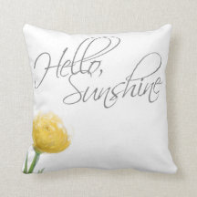 Hallo Sonnenschein-gelbes Blumethrow-Kissen