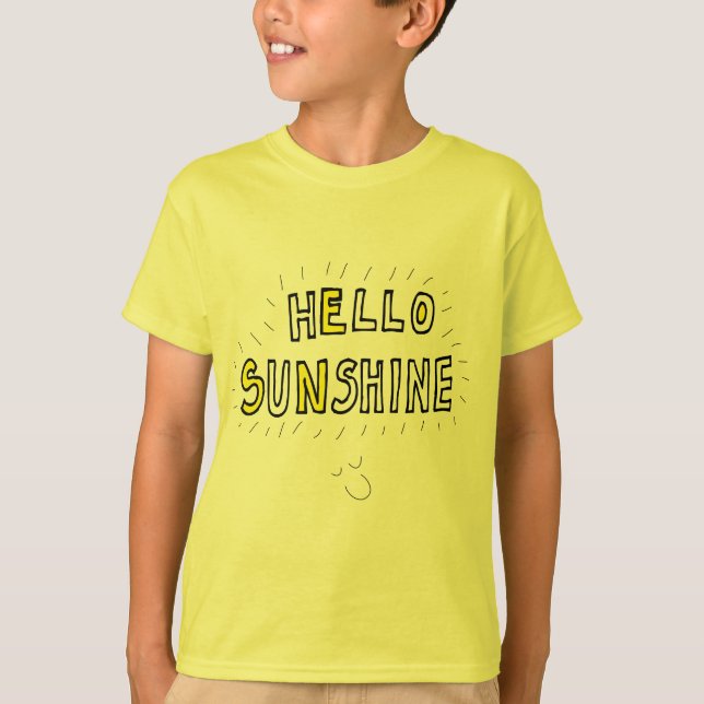 Hallo Sonnenschein glücklich Sommer gelb hübscher  T-Shirt (Vorderseite)