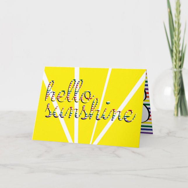 Hallo Sonnenschein! Gruß-Karte Karte (Vorderseite)