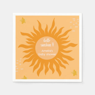 Hallo Sonnenschein hier kommt der Sohn Baby Dusche Serviette