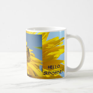 Hallo Sonnenschein! Kaffeetasse Sonnenblumen Kaffe
