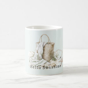 Hallo Sonnenschein Minze Strandmuscheln Seestern T Kaffeetasse
