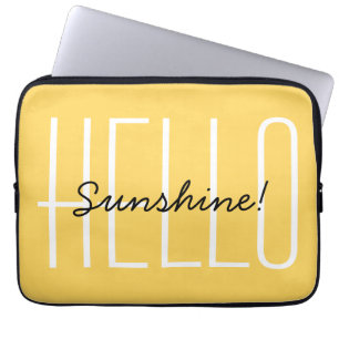 Hallo Sonnenschein Moderne Typografie Gelb Laptopschutzhülle