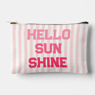 Hallo Sonnenschein - Niedliche Pachy Pink Streifen Zubehörtasche