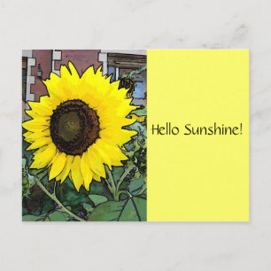 Hallo Sonnenschein Sonnenblumen Postkarte