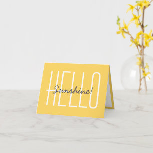 Hallo Sonnenschein Süße Glückliche Gelbe Typografi Karte