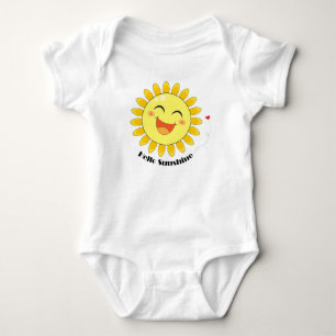Hallo Sonnenschein Süße Sonnen-Doodle Positive-Vib Baby Strampler