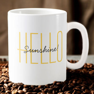 Hallo Sonnenschein Süßes Modernes Zitat Trendiges Kaffeetasse
