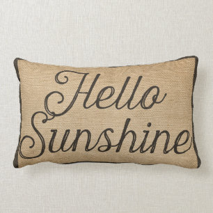 Hallo Sonnenschein-Vintage Leinwand Lendenkissen