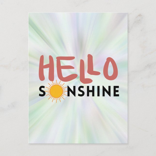 Hallo Sonshine, Sun Rays, Summer vibes Postkarte (Vorderseite)