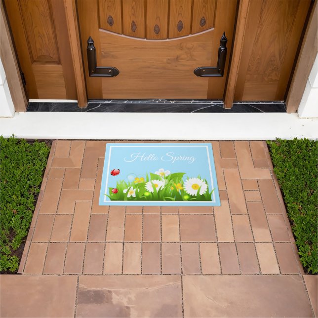 Hallo Spring Doormat Fußmatte (Außenbereich)
