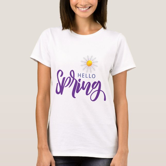 Hallo Spring Frühling T-Shirt (Vorderseite)