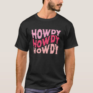Hallo Südwestliches Western-Mädchen Land Rodeo Cow T-Shirt