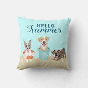 Hallo Summer Beach Hunde Kissen
