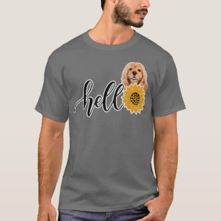 Hallo Sunflower American Cocker Spaniel T-Shirt