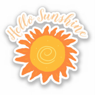 Hallo Sunshine Aufkleber