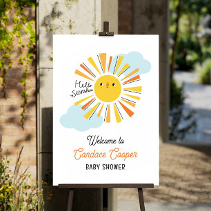 Hallo Sunshine Baby Dusche Willkommen Poster