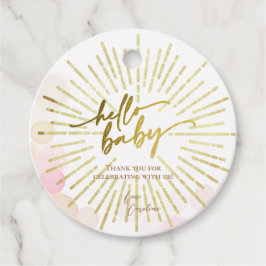 Hallo Sunshine Boho Moderne Happy Baby Girl Dusche Geschenkanhänger