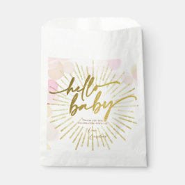 Hallo Sunshine Boho Moderne Happy Baby Girl Dusche Geschenktütchen