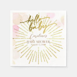 Hallo Sunshine Boho Moderne Happy Baby Girl Dusche Serviette