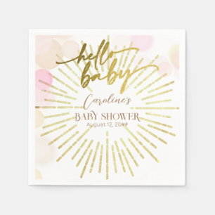 Hallo Sunshine Boho Moderne Happy Baby Girl Dusche Serviette