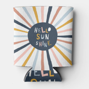 Hallo Sunshine: farbenfrohe kindische Typografie Dosenkühler