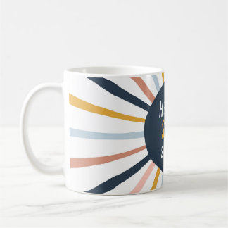 Hallo Sunshine: farbenfrohe kindische Typografie Kaffeetasse