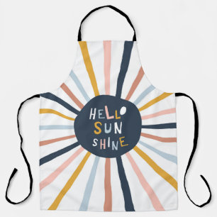Hallo Sunshine: farbenfrohe kindische Typografie Schürze
