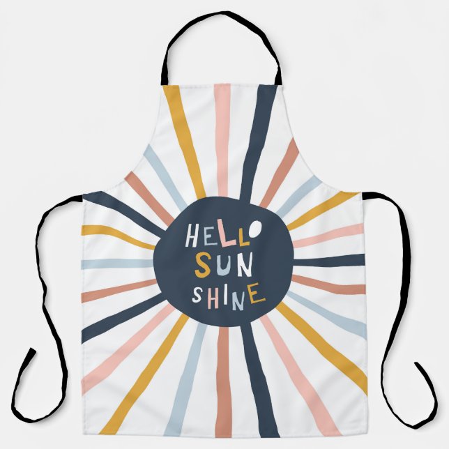 Hallo Sunshine: farbenfrohe kindische Typografie Schürze (Vorderseite)