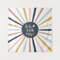 Hallo Sunshine: farbenfrohe kindische Typografie