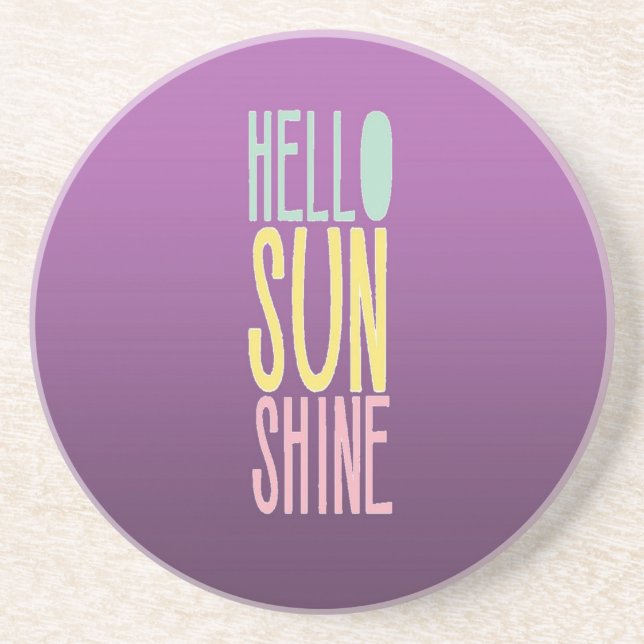 Hallo Sunshine Getränkeuntersetzer (Vorne)