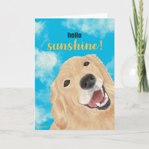 Hallo Sunshine Golden Retriever Dog Card Karte