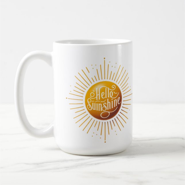 Hallo Sunshine Kaffee Tasse, isolierte Tasse (Links)