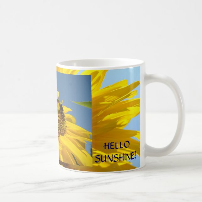 Hallo Sunshine! Kaffee Tasse Sonnenblumen Kaffeeta (Rechts)