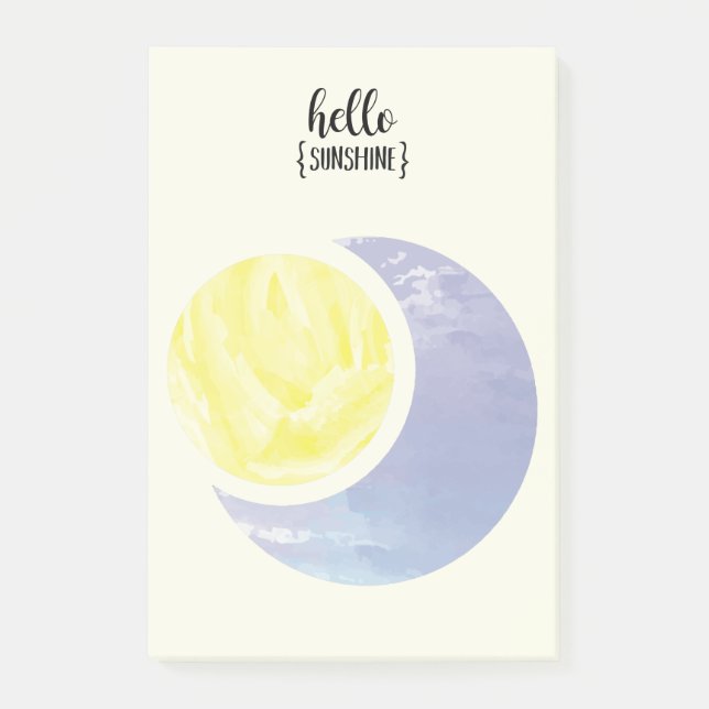 Hallo Sunshine Post-it Klebezettel (Vorderseite)